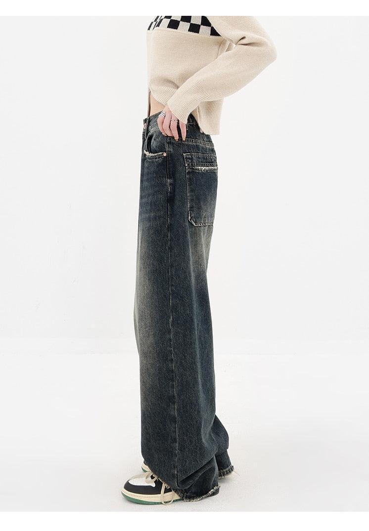 Acubi Wide Leg Dark Jeans