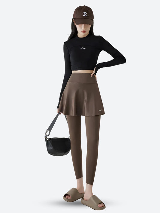 Basic Sport Leggings Mini Skirt