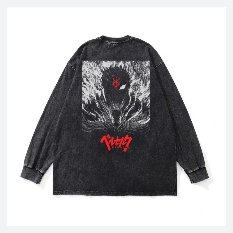 Berserk Printed Distressed Unisex Sweatshirt