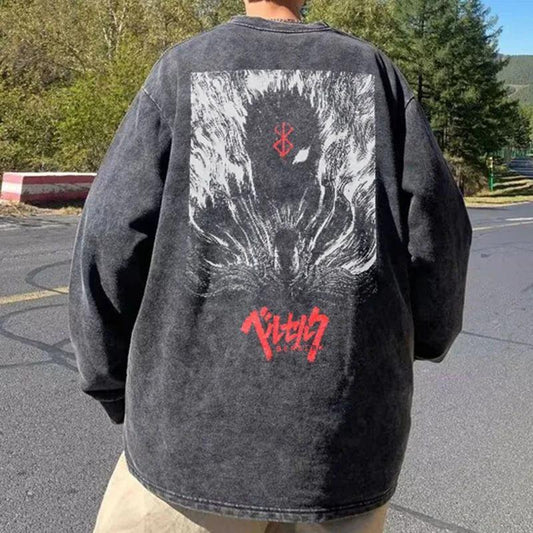 Berserk Printed Distressed Unisex Sweatshirt