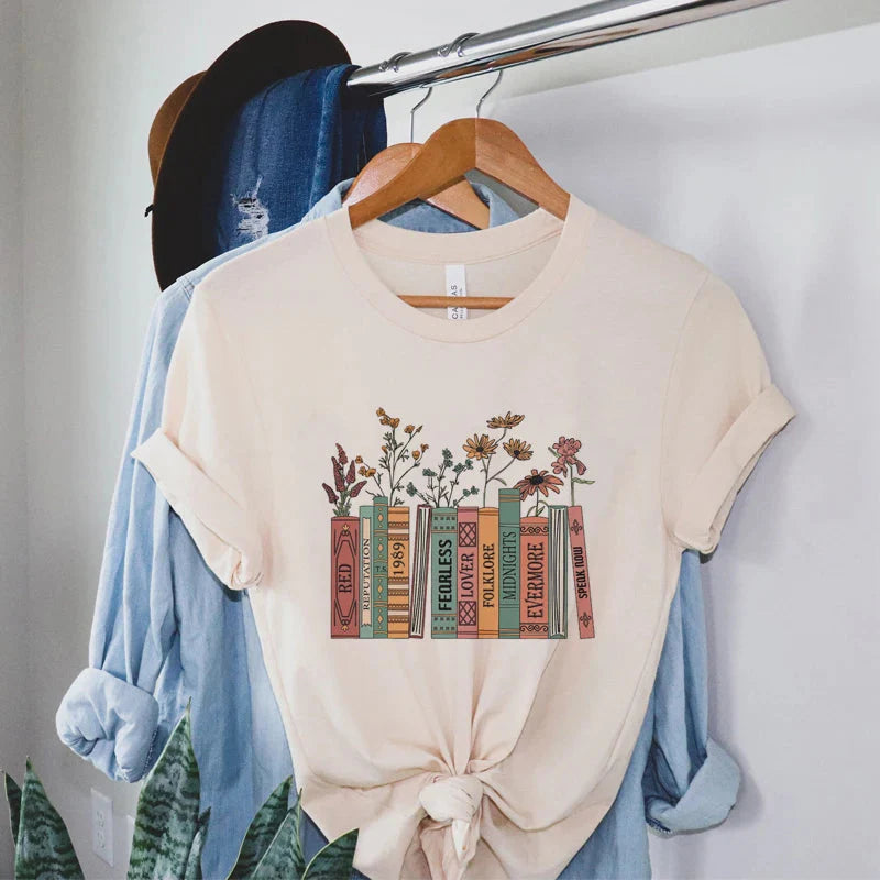 Books & Flowers Tee