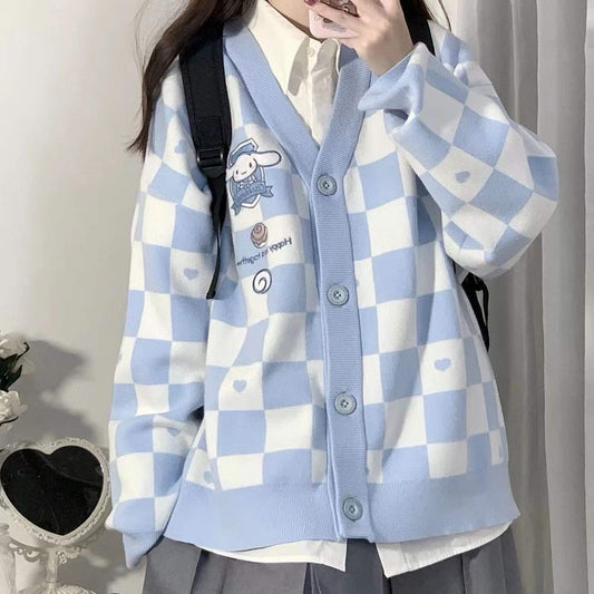 Cinnamoroll Buttoned Blue Cardigan