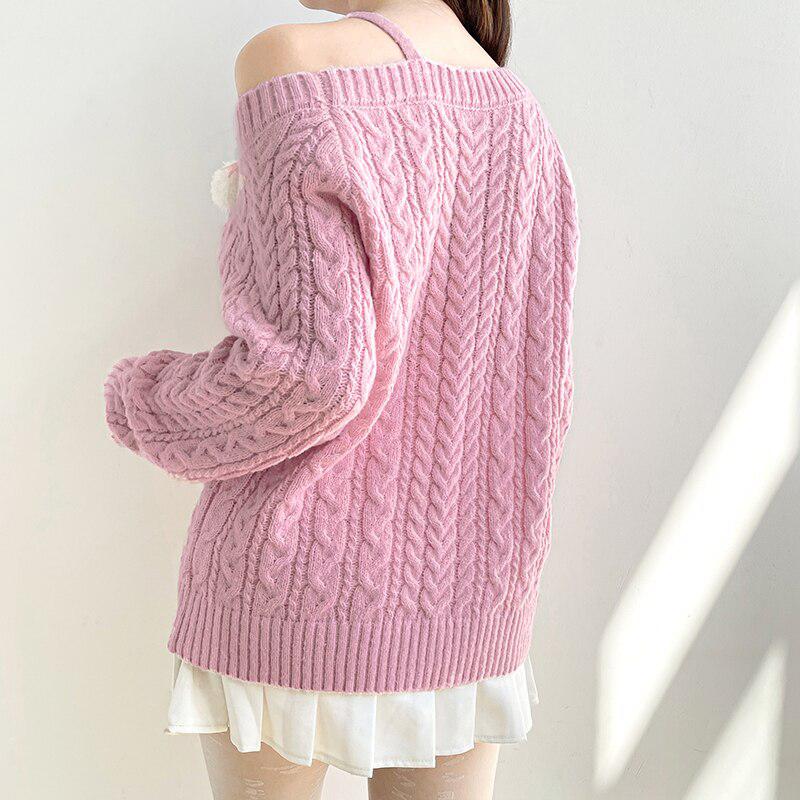 Coquette Cut-Out Knit Sweater