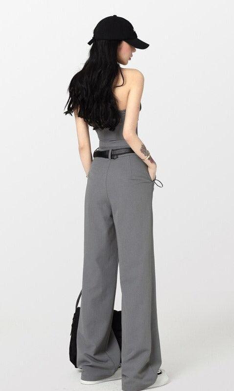 Corset Top & Wide Leg Pants Two Piece Set