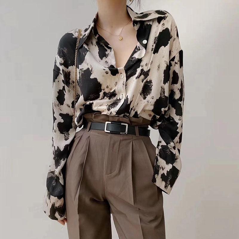 Cow Print Blouse