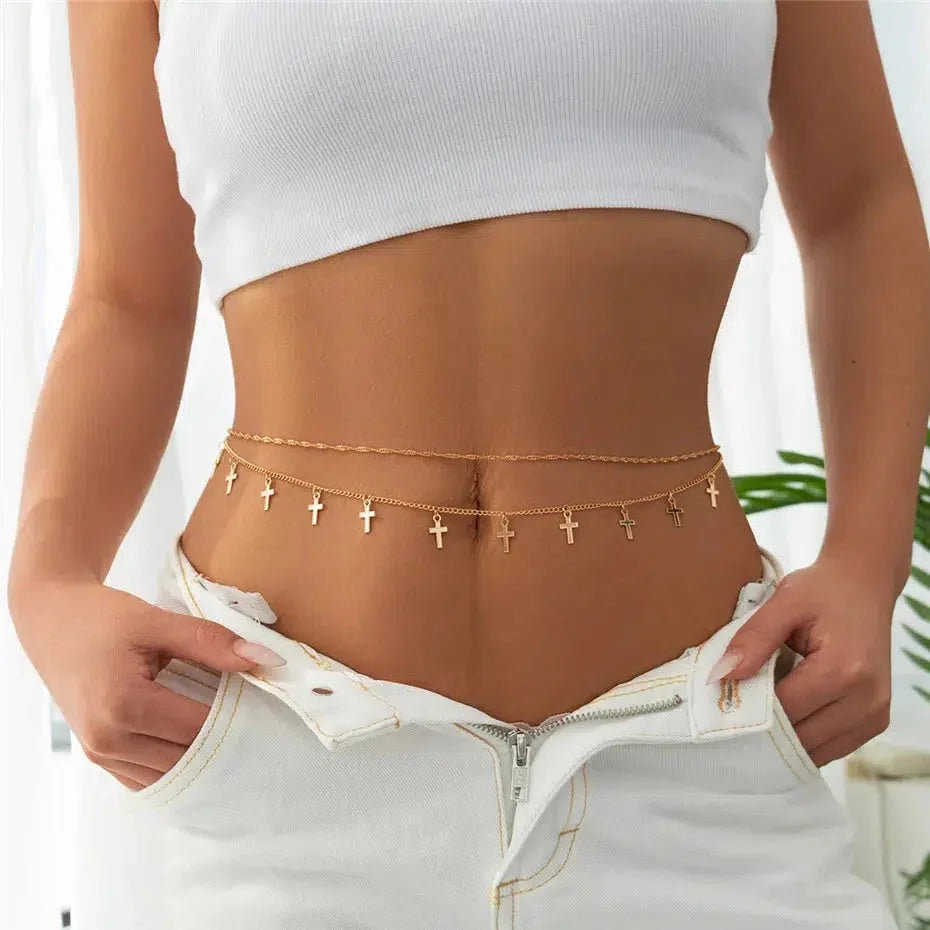 Cross Belly Chain