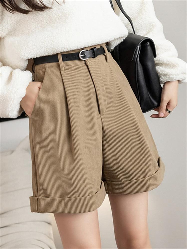 Dark Academia High Waist Shorts