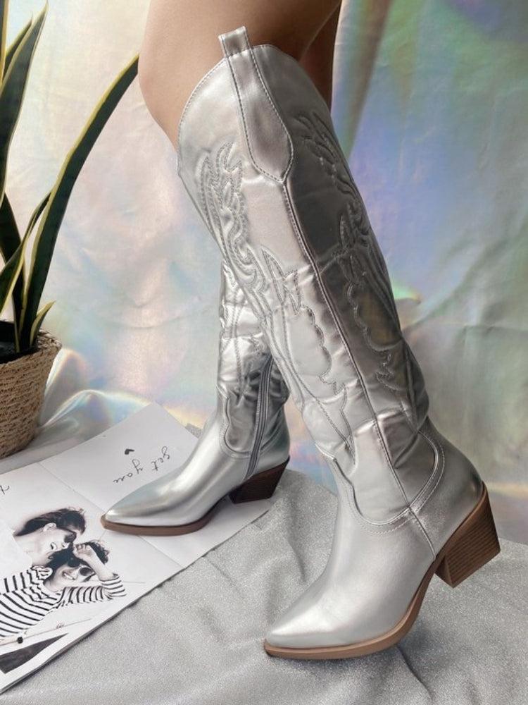 Disco Cowgirl Western Knee-High Boots