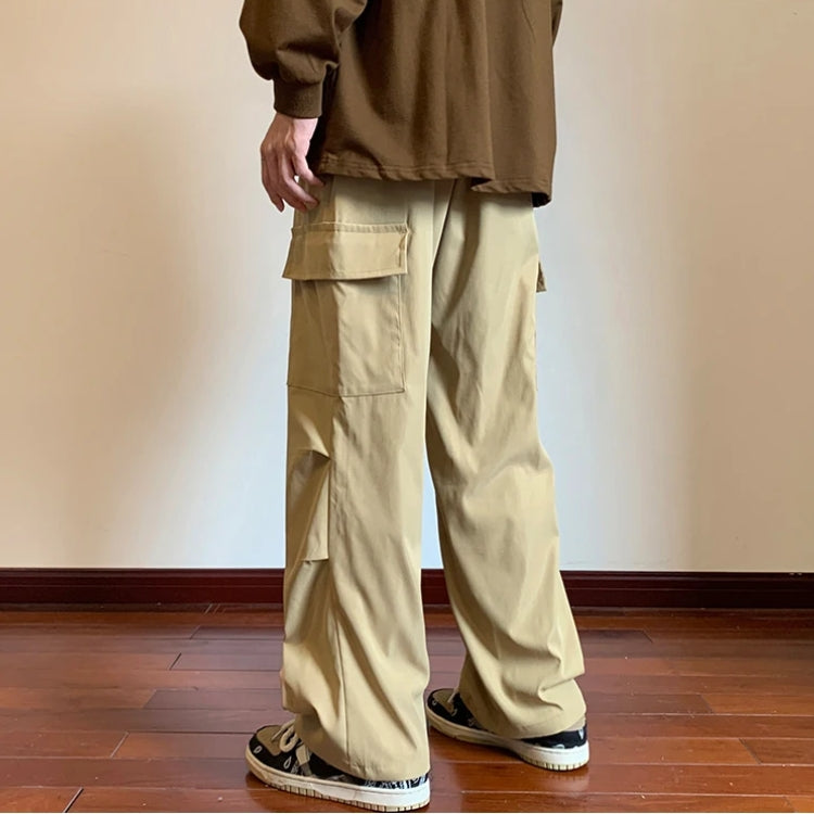 Drawstring Cargo Parachute Pants