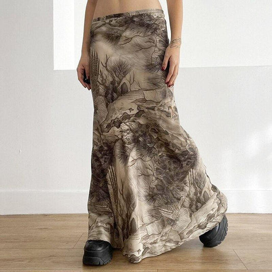 Fairy Grunge Forest Maxi Skirt