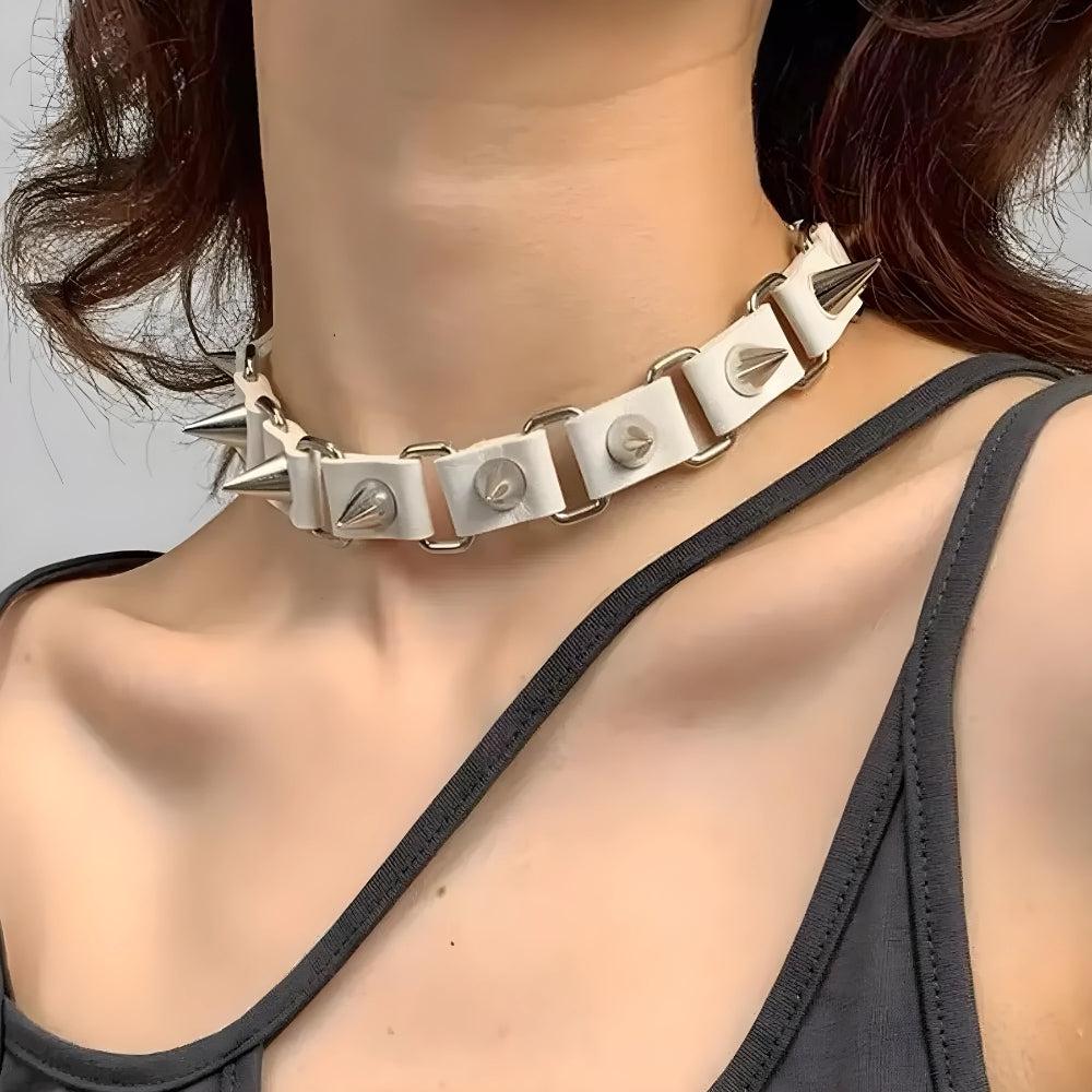 Goth Barbed Choker Necklace