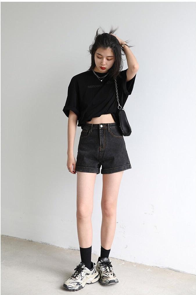 Grunge Casual Denim Shorts