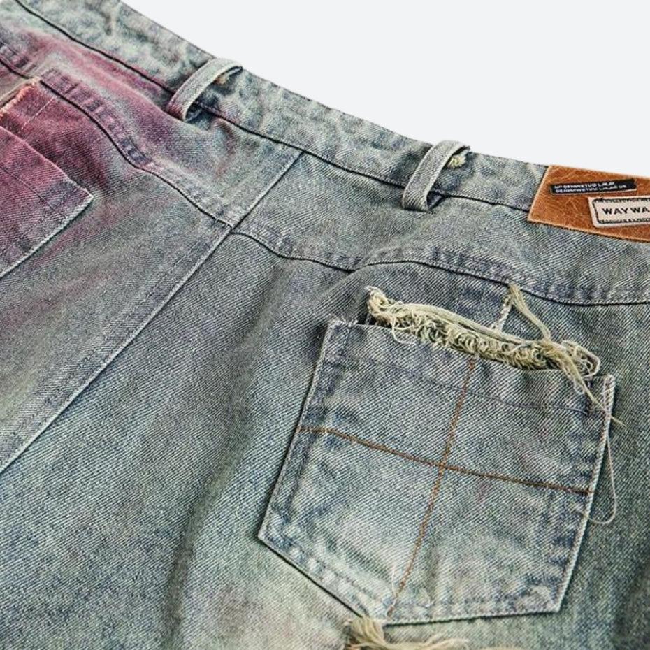 Grunge Distressed Denim Shorts