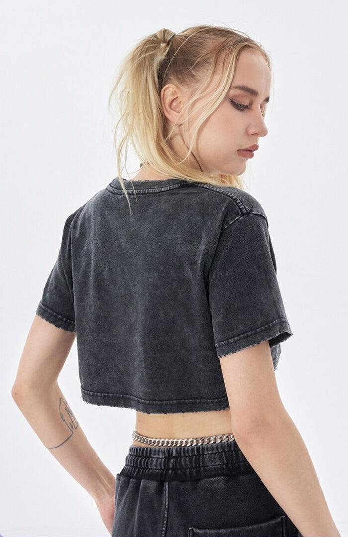 Grunge Washed Crop Top