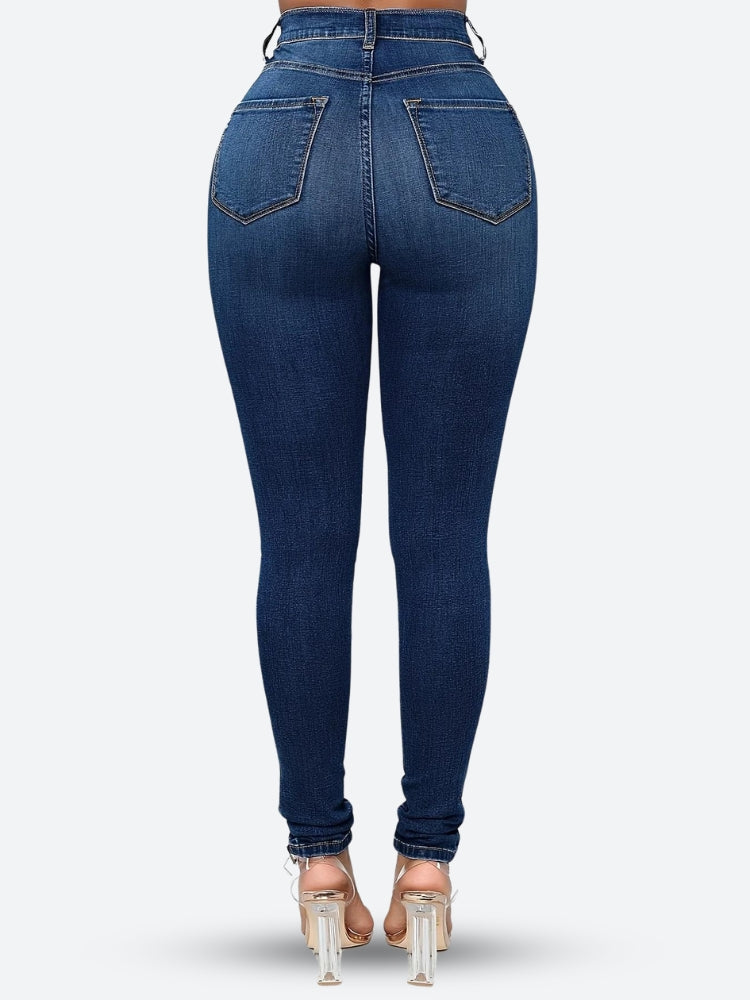 High Rise Denim Skinny Jeans