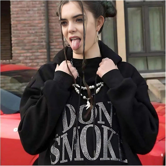 I Don't Smoke Rhinestone Hoodie