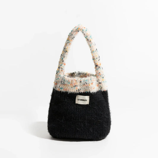 Multicolor Knitted Bucket Bag