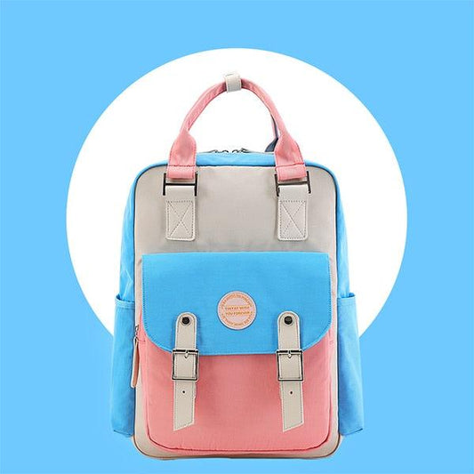 Multicolor Pastel School Backpack