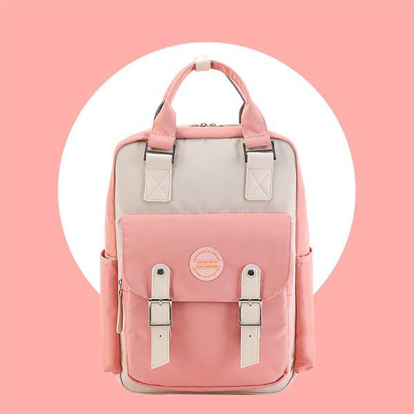 Multicolor Pastel School Backpack