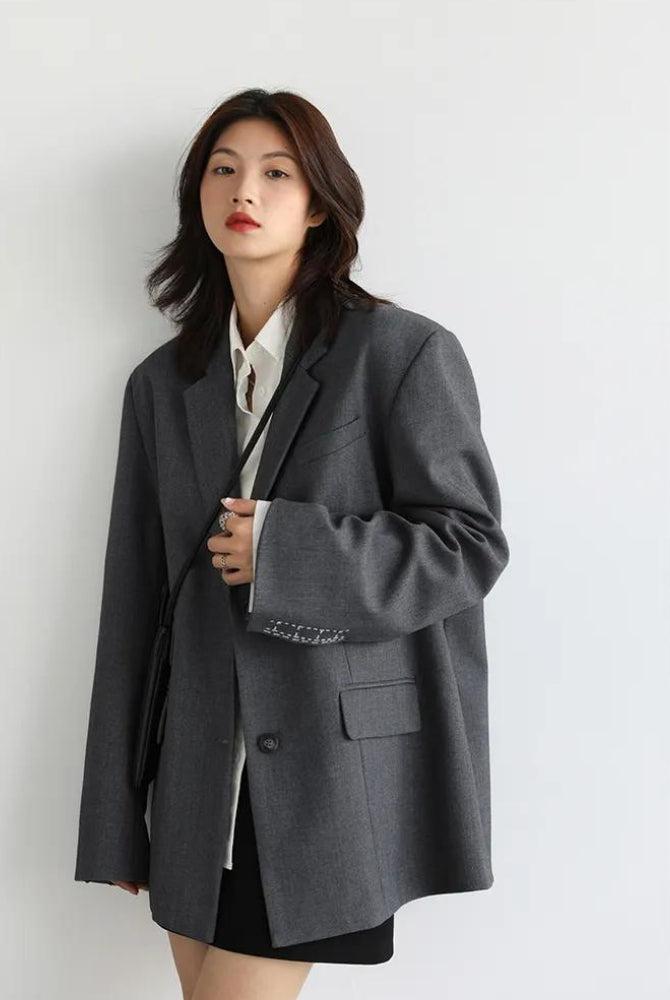 Office Style Wide Shoulder Classy Blazer