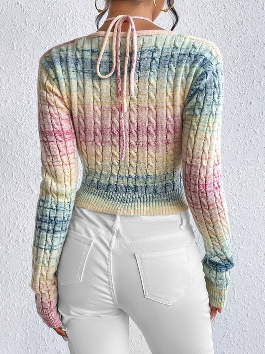 Rainbow Crochet Top