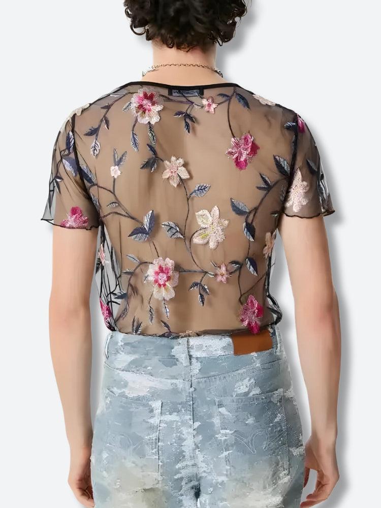 Sheer Floral Top