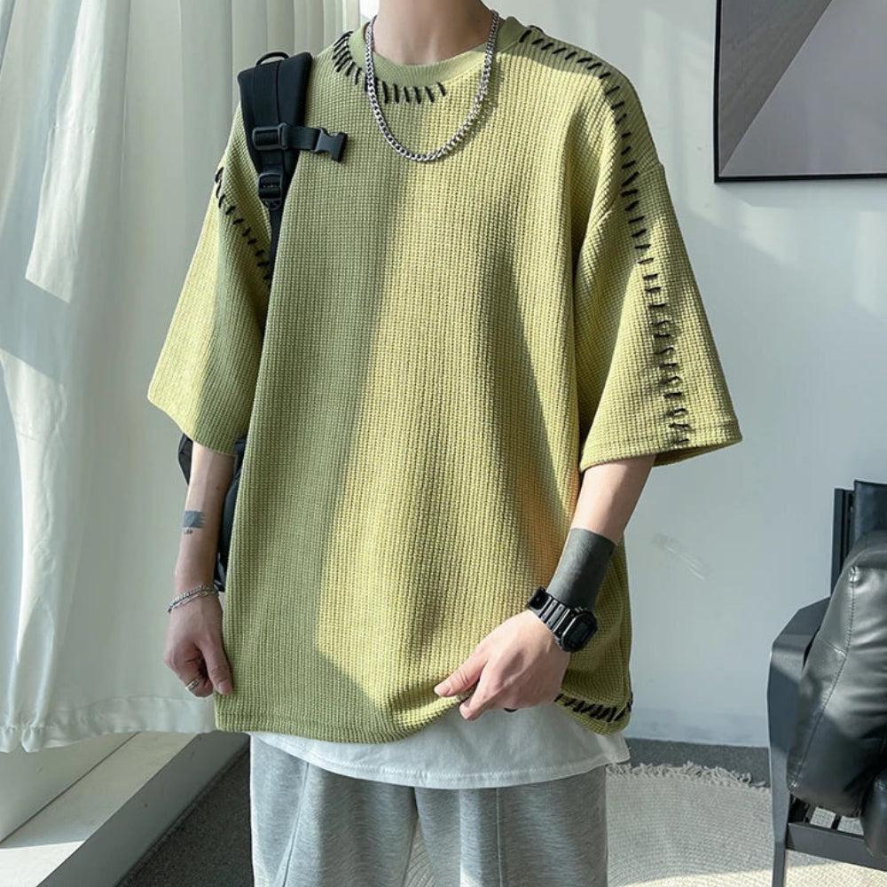 Soft Boy Contrast Stitch Tee