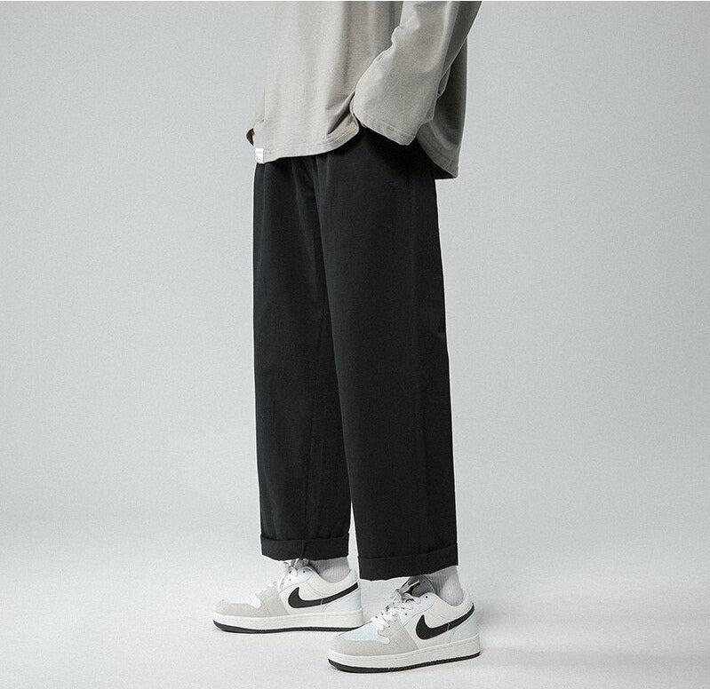 Soft Boy Elastic Waist Straight Leg Pants