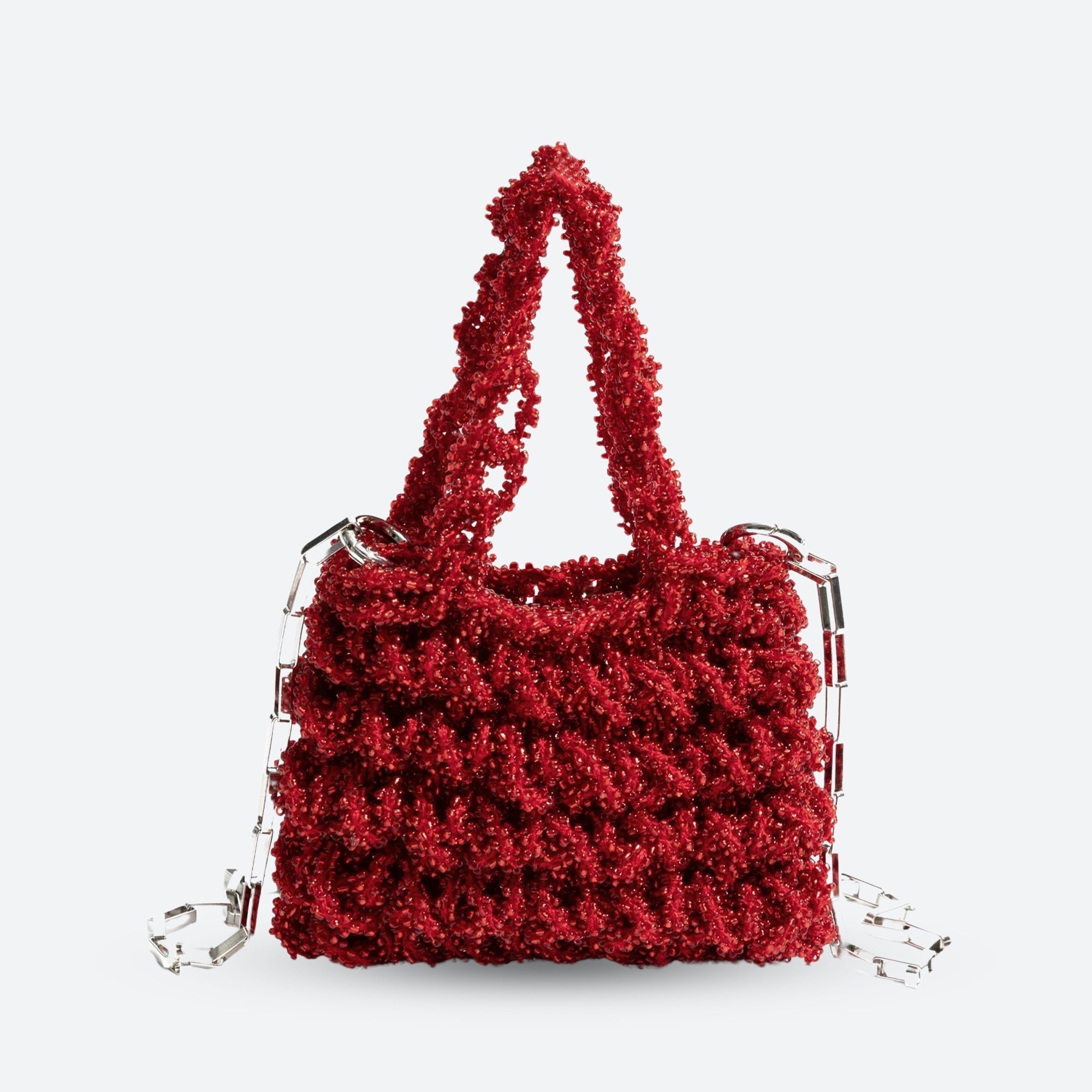 Soft Girl Beaded Chain Strap Handbag