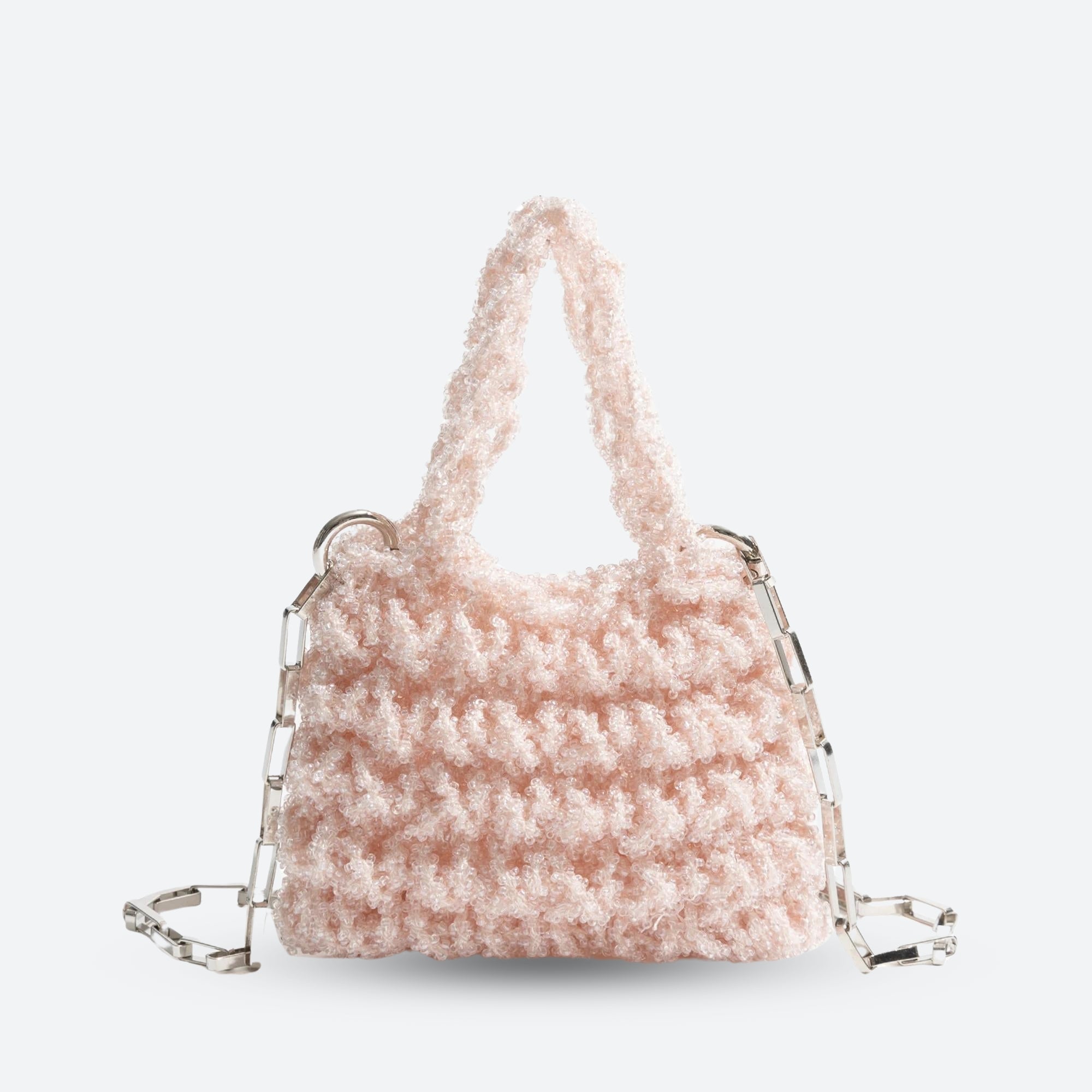 Soft Girl Beaded Chain Strap Handbag