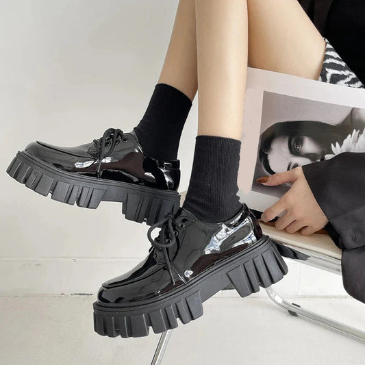 Soft Grunge Chunky Platform Oxford Shoes