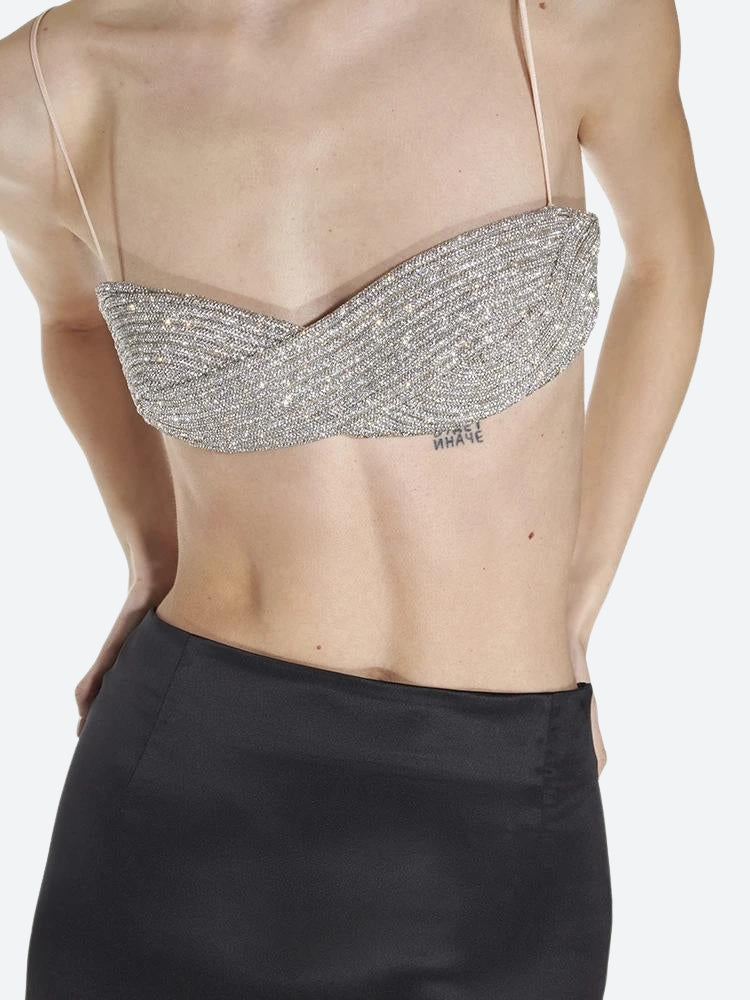 Sparkle Rhinestone Bra Crop Top