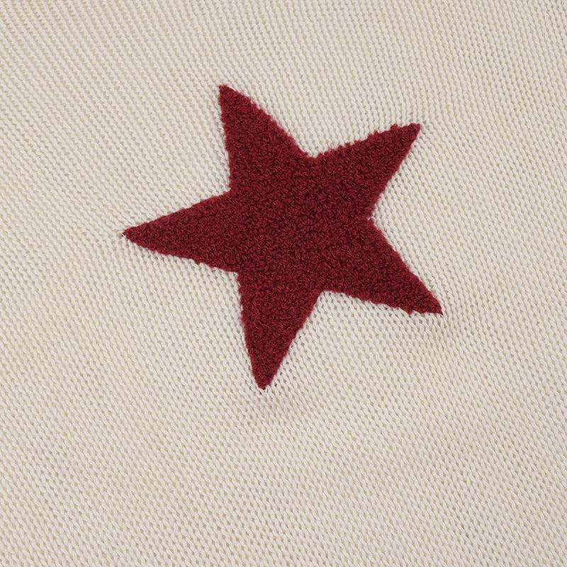 Star Embroidery Knitted Top