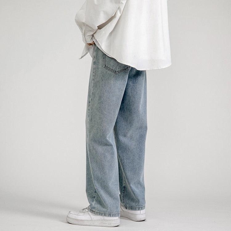 Straight Leg Mid Rise Baggy Jeans