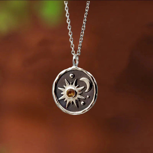 Sun Moon Charm Necklace