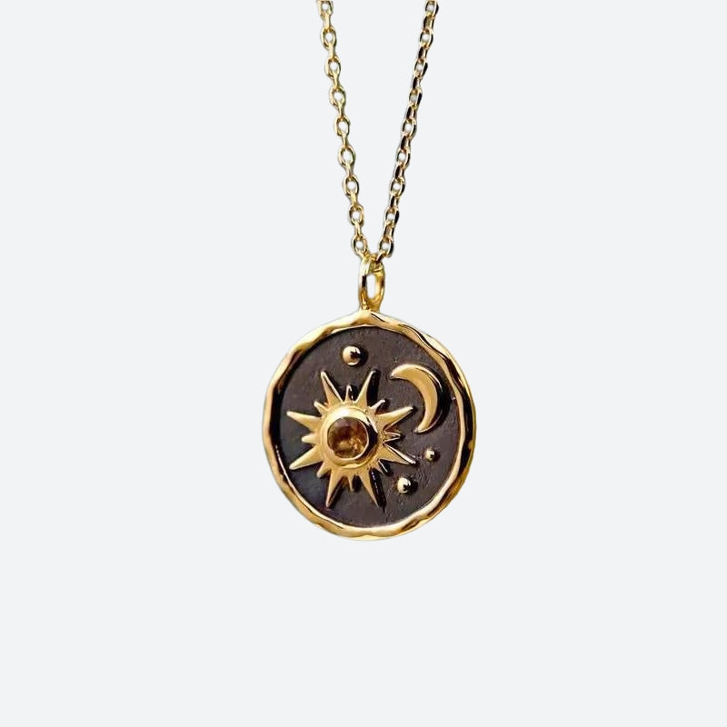 Sun Moon Charm Necklace