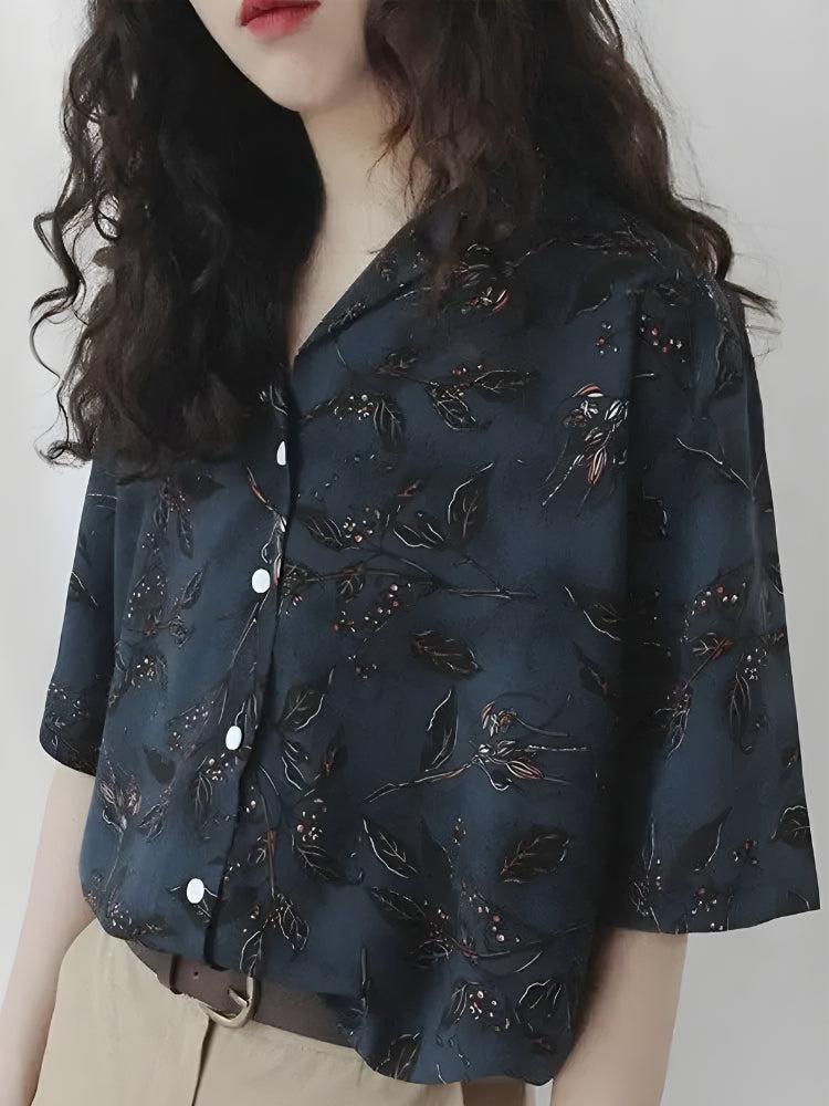 Vintage Leaf Designed Shirt