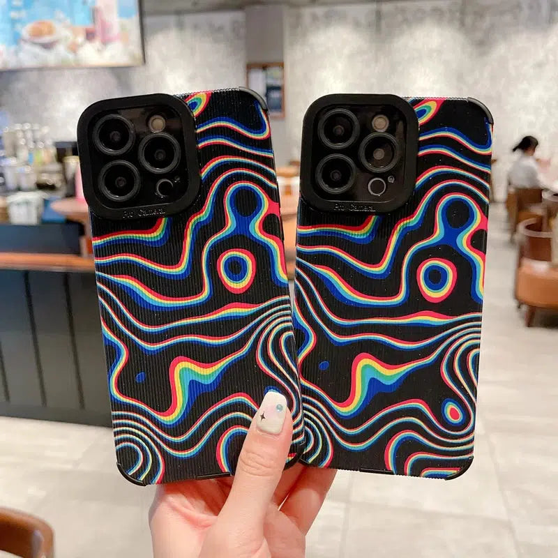 Wavy Rainbow Phone Case