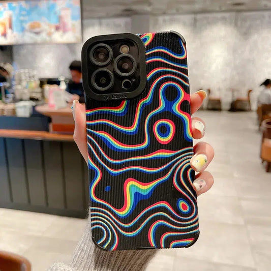 Wavy Rainbow Phone Case