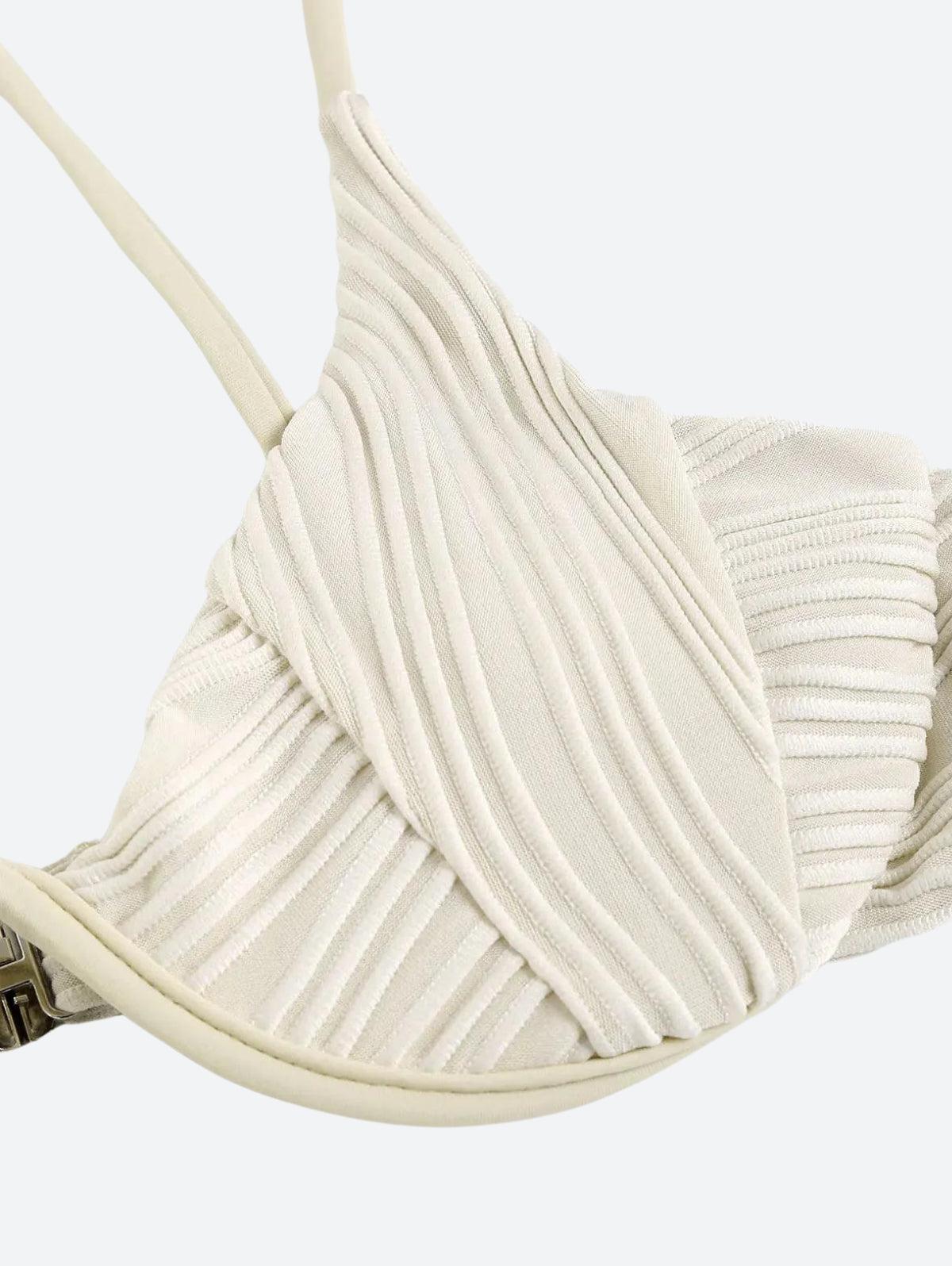 Wavy Striped Wired Cup Bikini Set