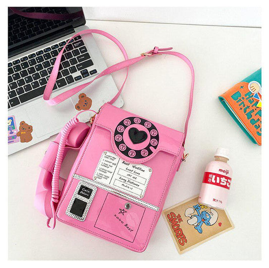 Weirdcore Retro Phone Shaped Crossbody Bag