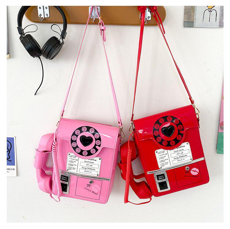 Weirdcore Retro Phone Shaped Crossbody Bag