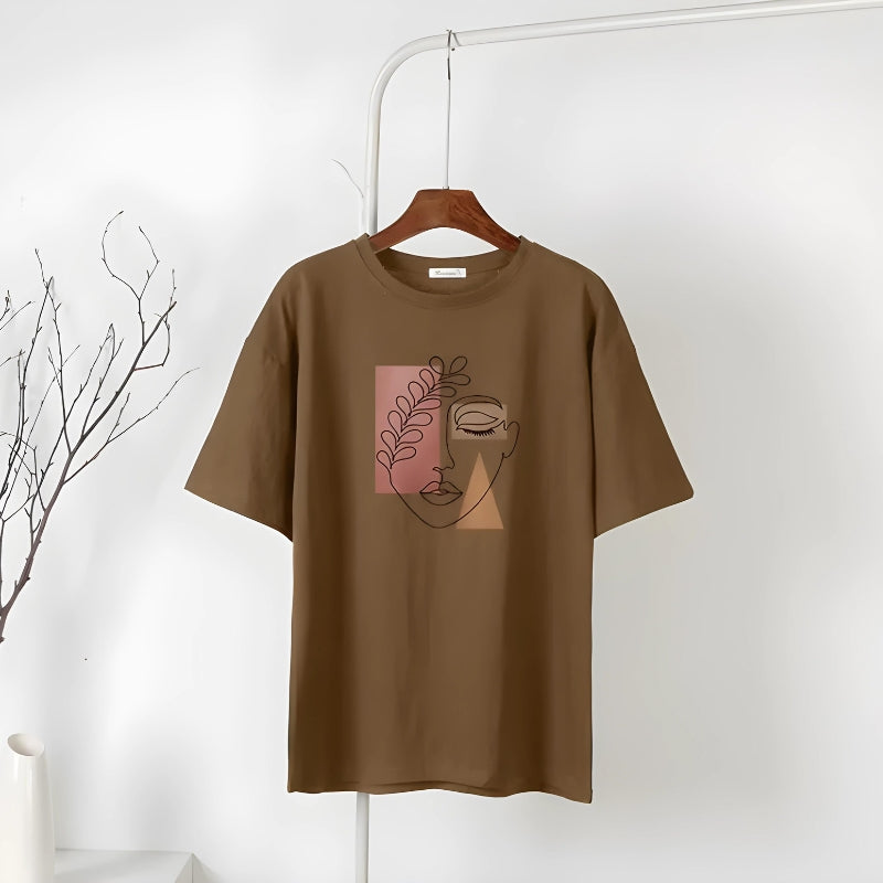 Woman Face Minimal Tee