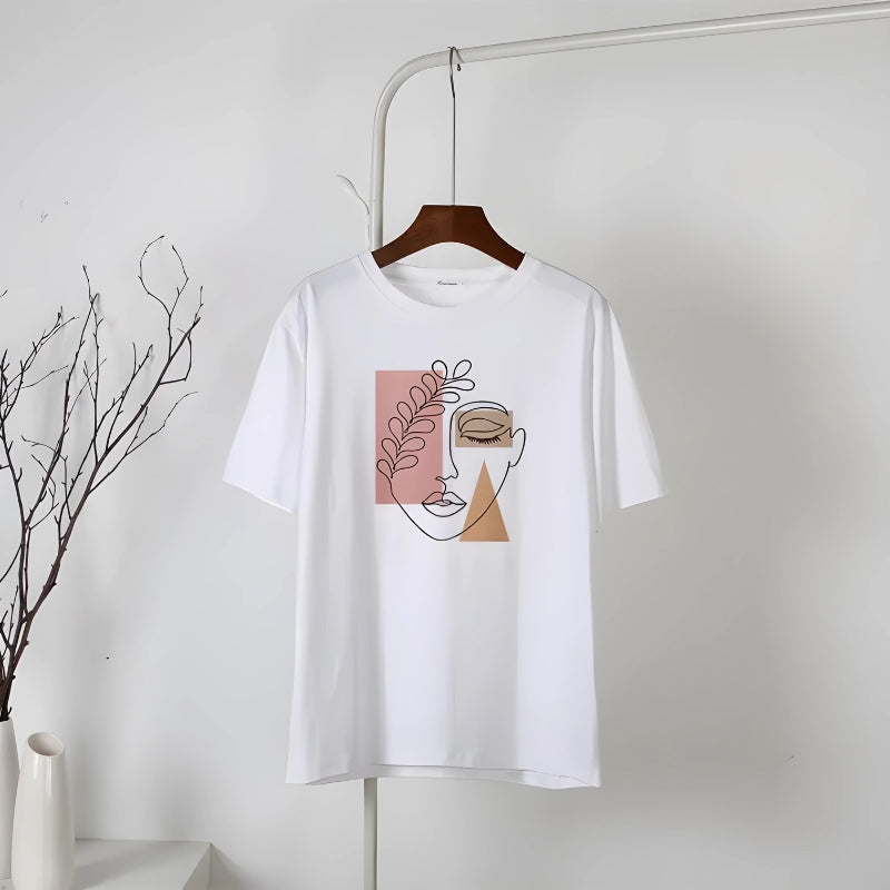 Woman Face Minimal Tee