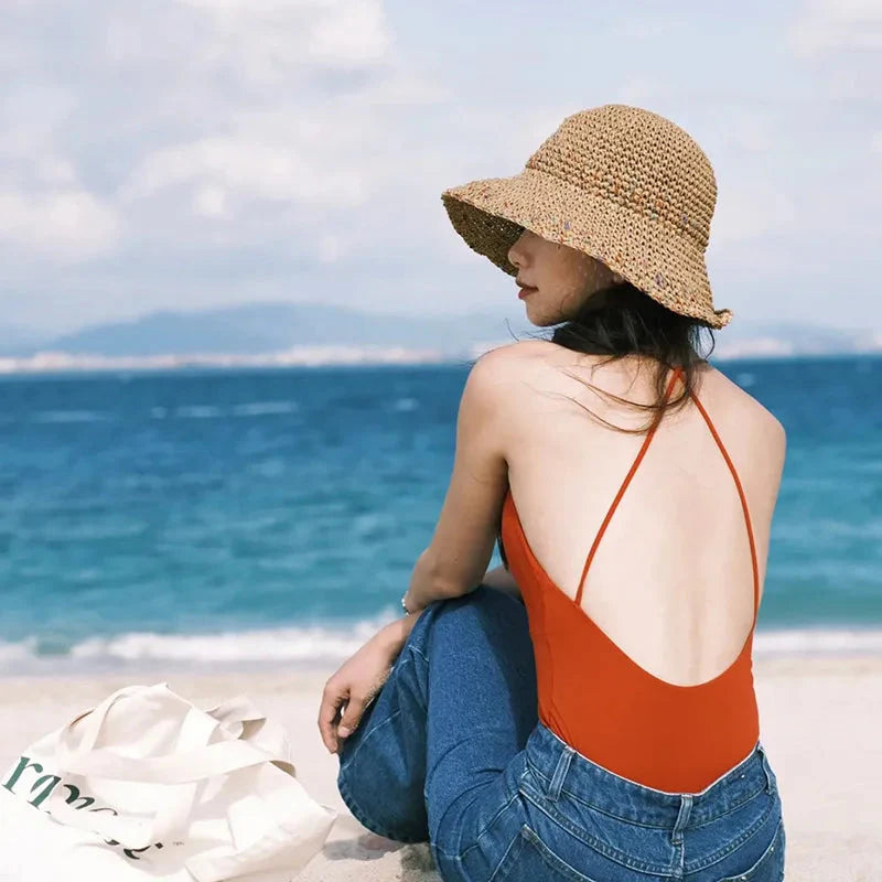 Woven Straw Bucket Hat