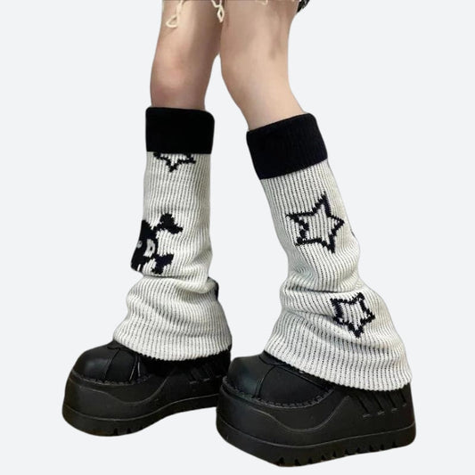 Y2K Grunge Reversible Leg Warmers