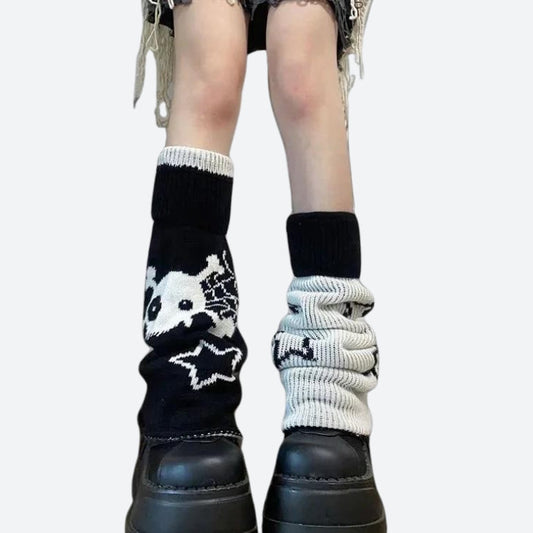 Y2K Grunge Reversible Leg Warmers