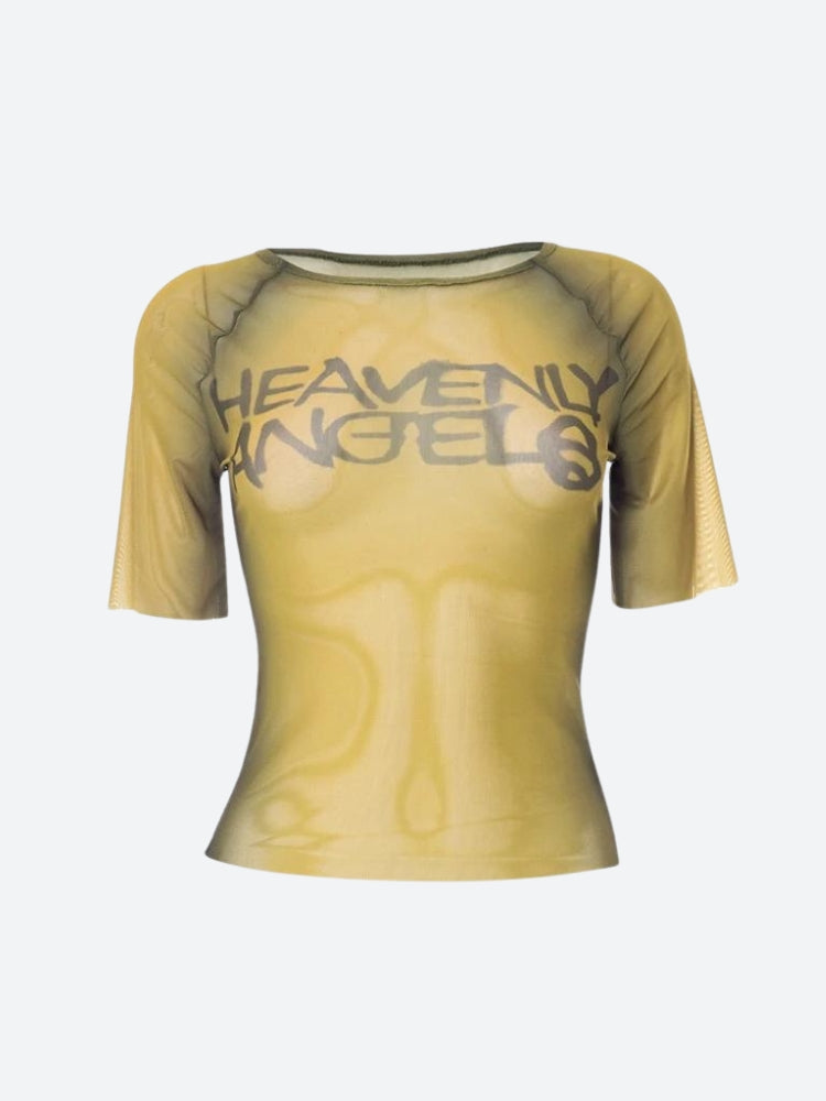 Y2K Heavenly Angels Sheer Top