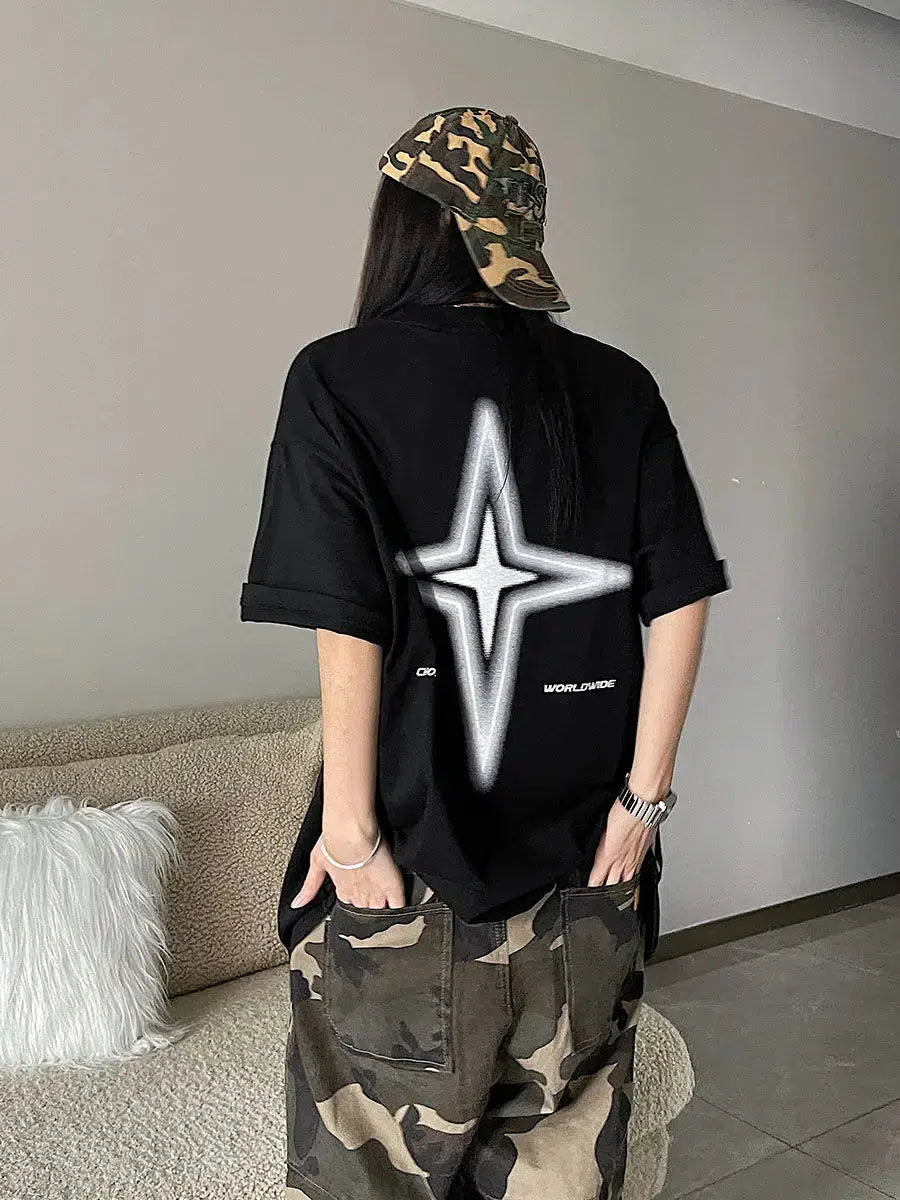 Y2K Shiny Star Worldwide Tee