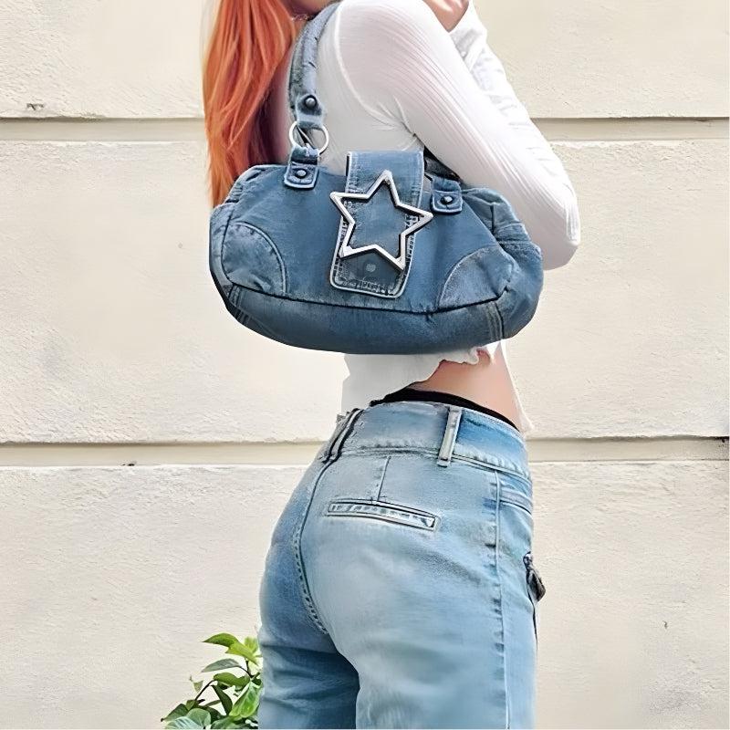 Y2K Star Denim Bag